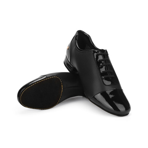 软牛皮拼漆皮专业艺考舞蹈鞋