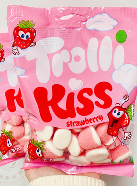 德国进口！Trolli口力草莓味软糖kiss感觉糖酸酸甜甜橡皮糖