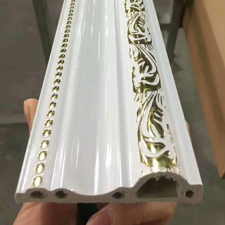 pvc装饰线条欧式背景墙墙纸收口压边边框 门套窗套包边线厂家6cm