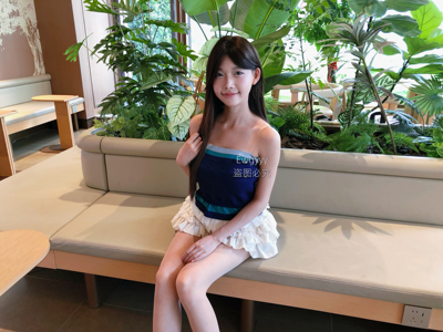 夏季假两件叠穿清凉蓝绿可内搭可单穿短款小荷叶边款式针织抹胸