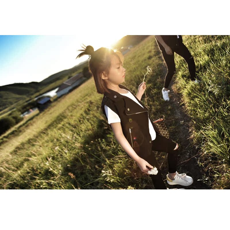 Gilet fille GUEANOR en lin - Ref 2071713 Image 1