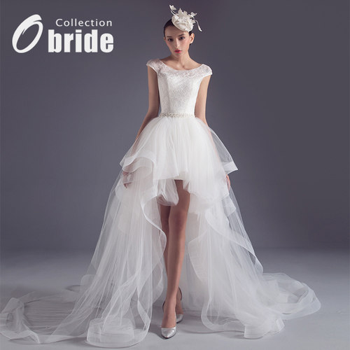 obride韩式两穿轻婚纱可拆卸拖尾