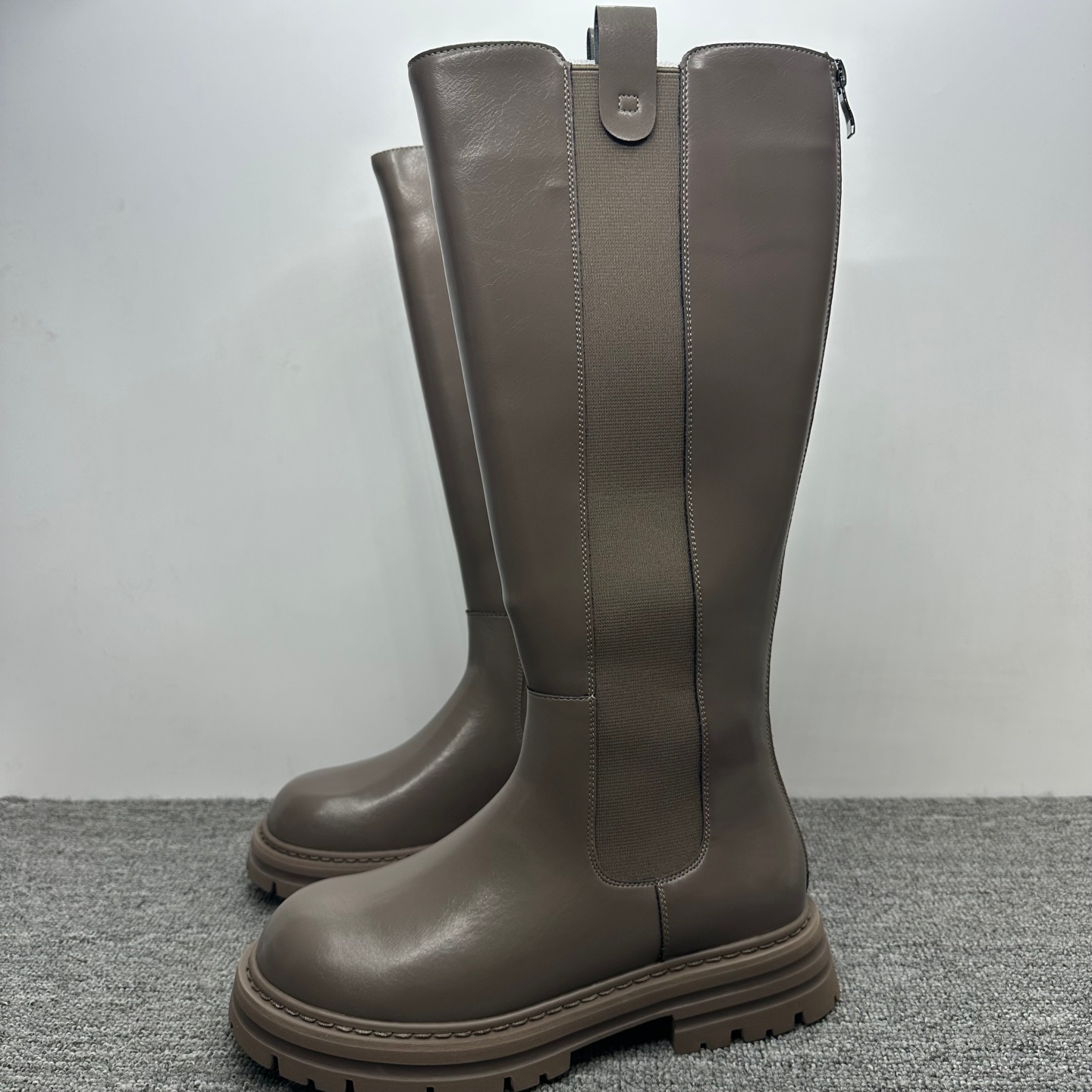 加绒骑士靴不过膝长筒靴女冬季