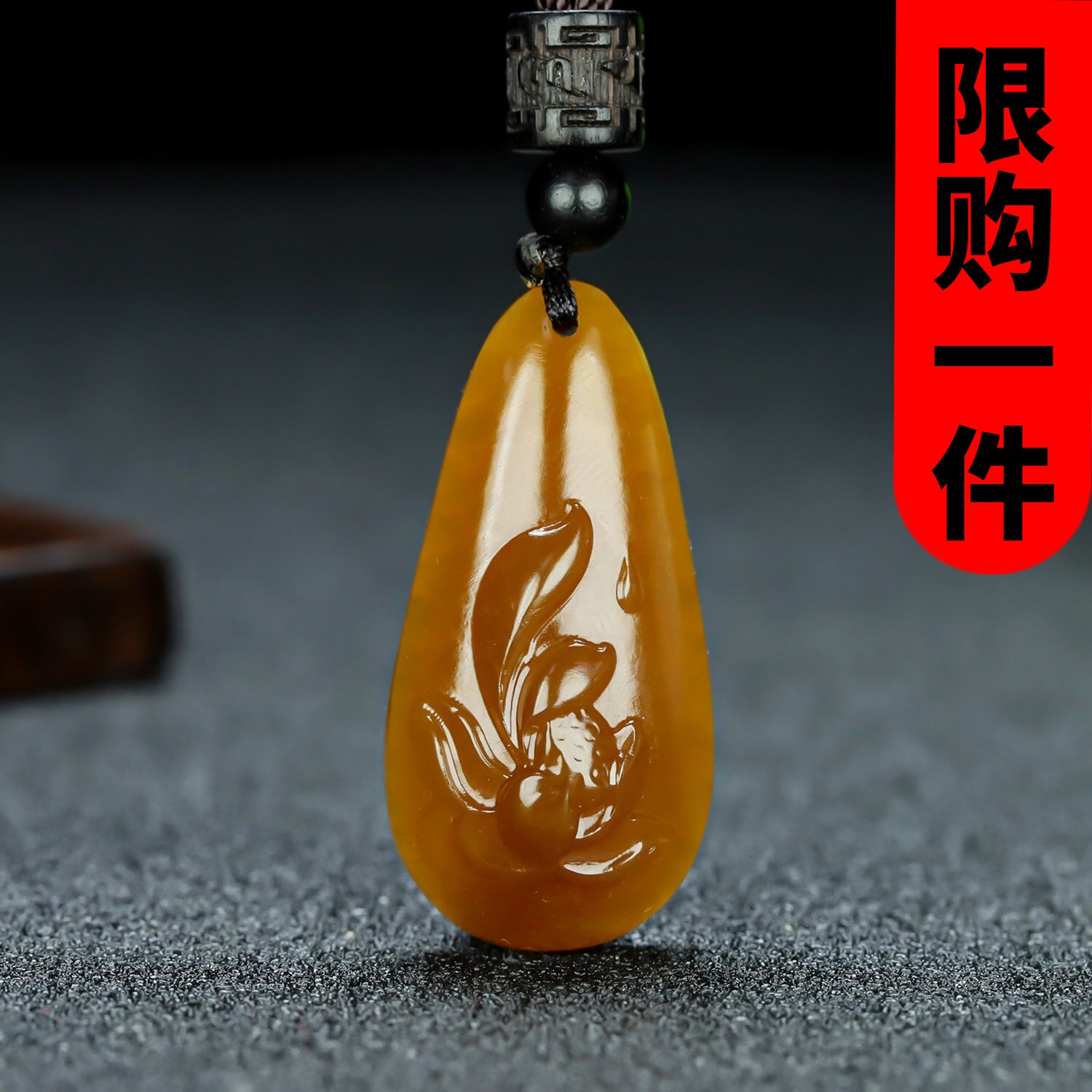 和田玉糖玉兰花水滴吊坠项链挂件新疆糖料水滴形花开富贵玉坠配饰