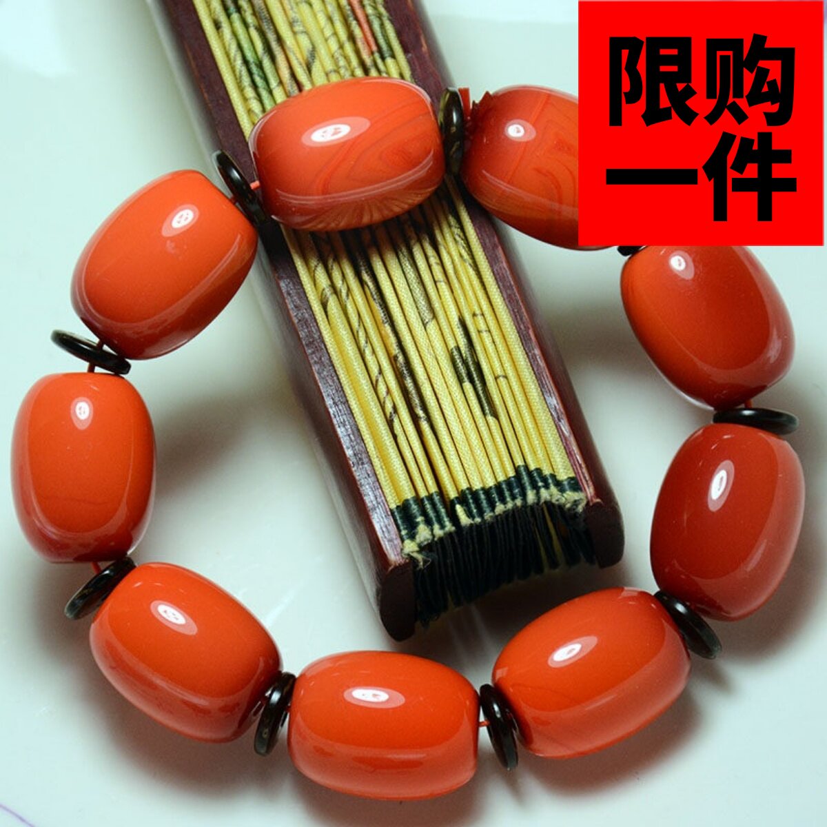 玛瑙南红桶珠男女款挂件手链