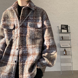 CT33宽松美拉德呢料外套男学生港味夹克P6888，男装夹克，电商A066