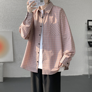 CR020`格子潮牌高街ins衬衫男女P45图片
