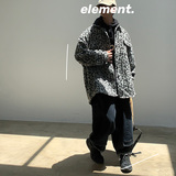 CT01`宽松ulzzang豹纹呢料外套男学生港味夹克衬衫男P6888，男装夹克，电商A066