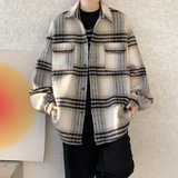 CT32宽松美拉德呢料外套男学生港味夹克P6888，男装夹克，电商A066
