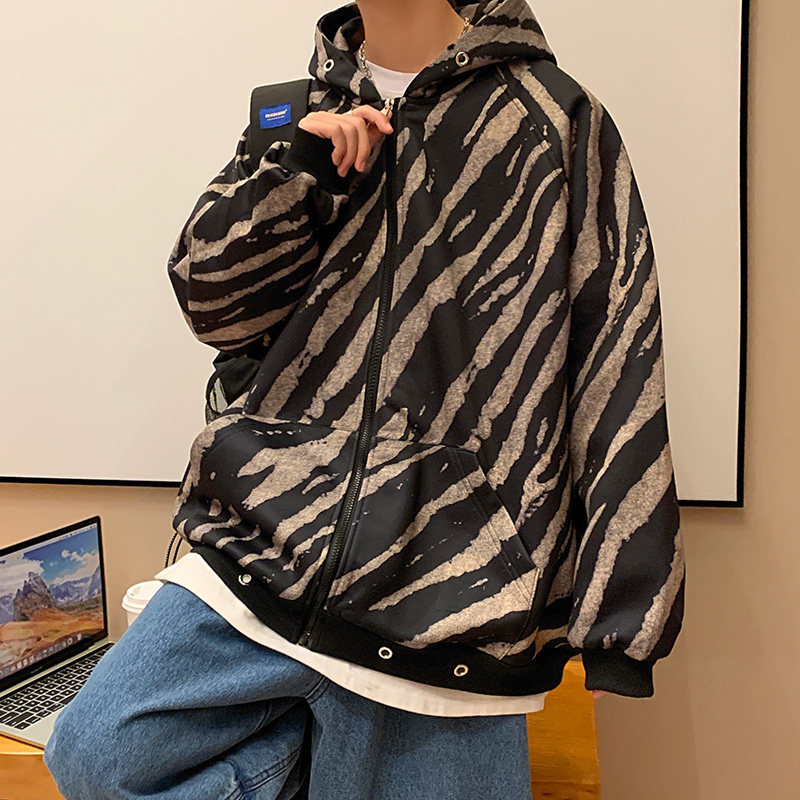 WS05宽松中性风大码港风ins连帽开衫卫衣外套男P6888，女装短外套，电商A066