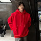 KT1005`假两件垫肩款ins潮流高级连帽卫衣男女卫衣P75裤子P48套装，男装休闲套装，电商A066