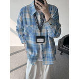 CR016`格子潮牌高街ins衬衫男女特价P28，男装衬衫，电商A066