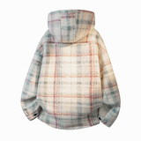 MH12`条纹ins加厚中长款羊羔毛呢料外套连帽棉衣棉服男P118，男装棉衣，电商A066