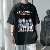 DX1085已注册版权情侣大码宽松街潮个性短袖T恤P2839蓝，男装T恤，电商A066