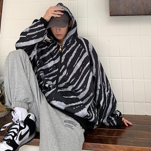 WS05宽松中性风大码港风ins卫衣外套男P6888灰色，女装短外套，电商A066