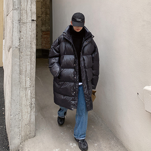 MH01港风 大码宽松中长款oversize棉衣棉服男女  P135图片