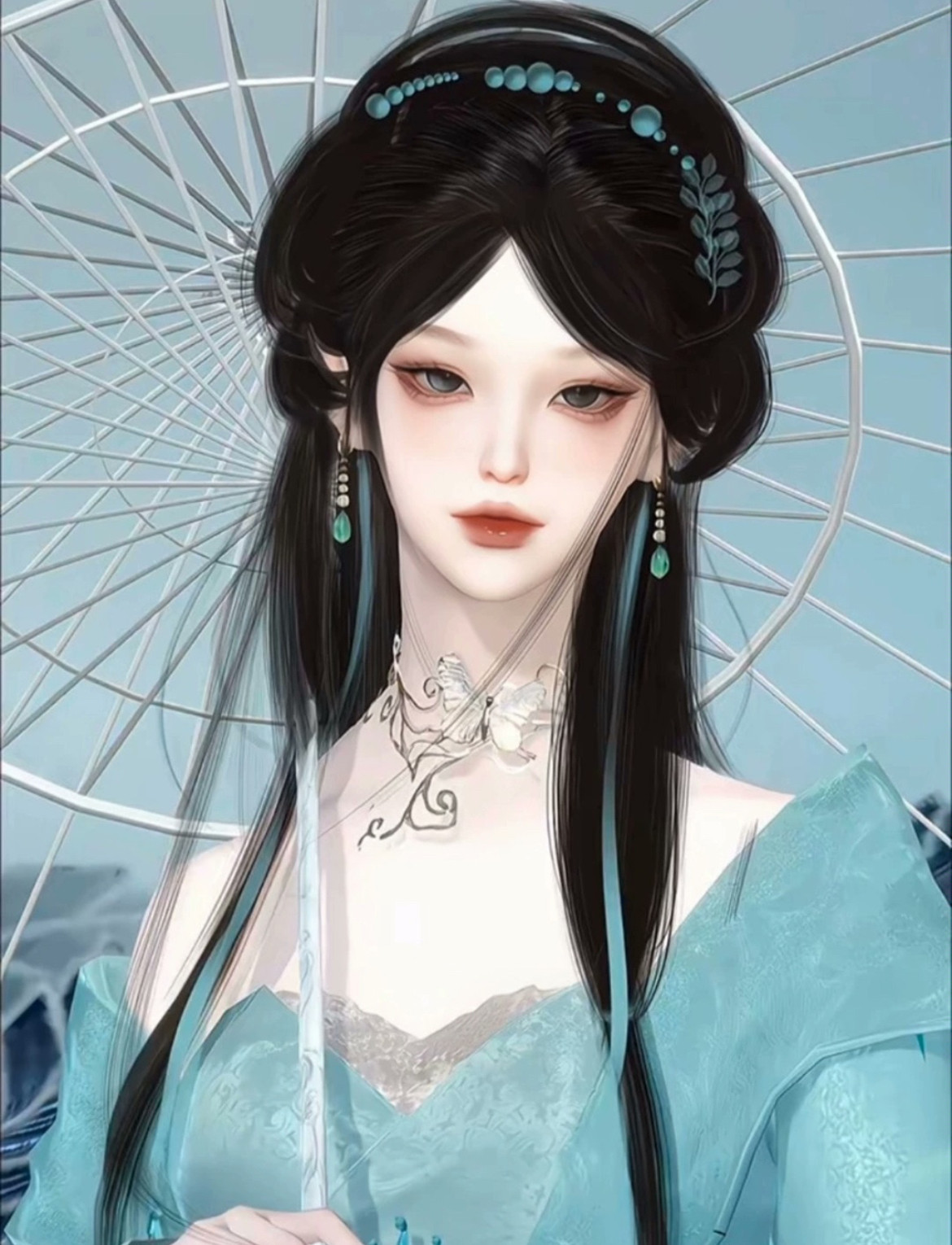 清冷难以靠近的感觉|昭白|逆水寒手游捏脸女角色通用