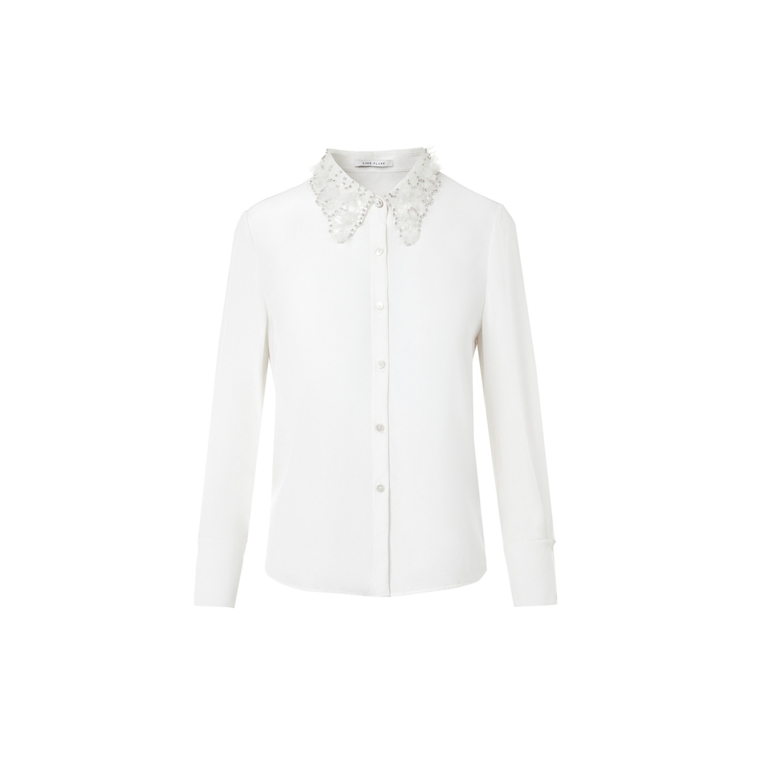 【七七酱直播间】莱茵福莱尔双层缎衬衫蕾丝微收袖口,女装/女士精品,衬衫,淘宝优惠券,粉丝福利购,淘宝优惠卷