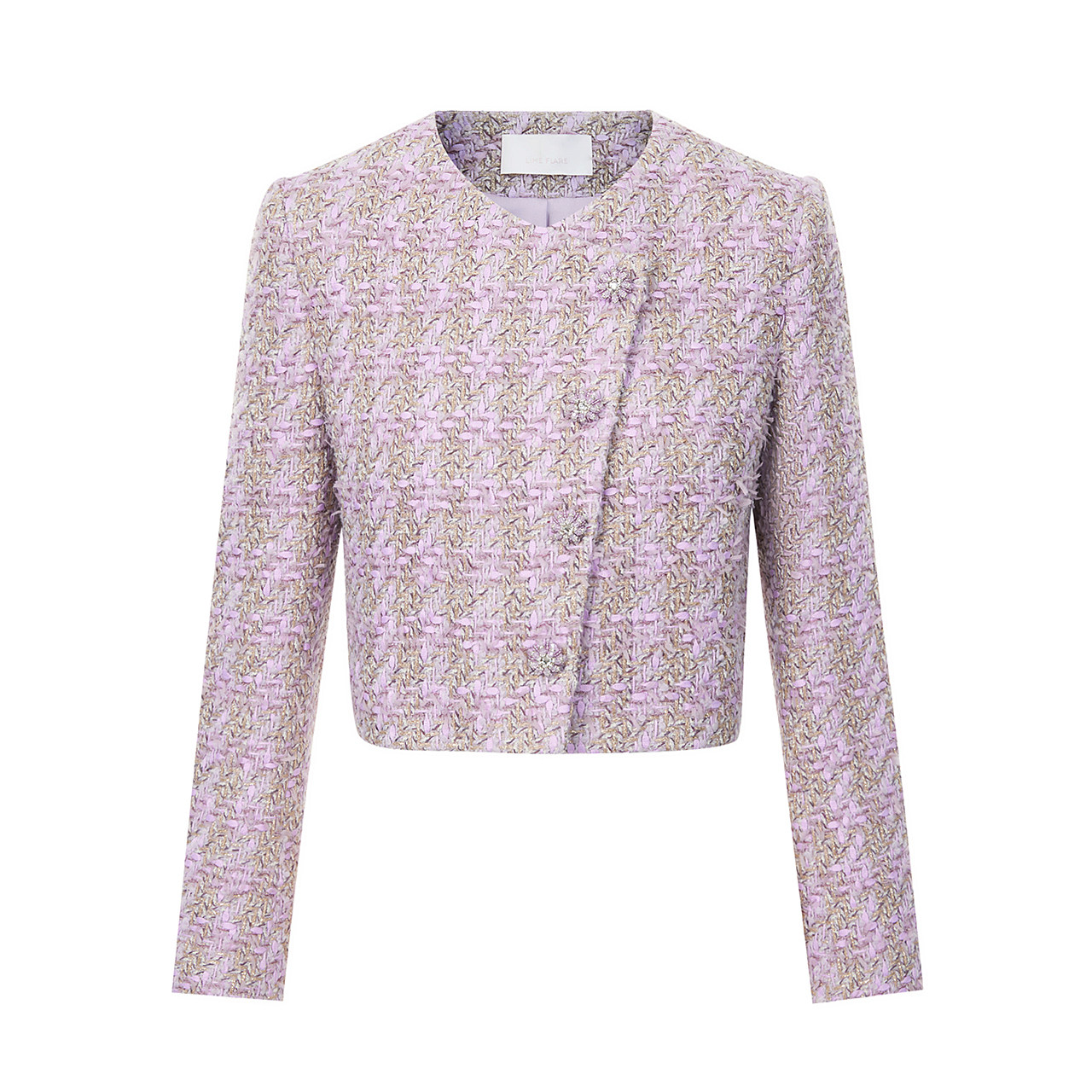 【七七酱直播间】莱茵福莱尔冬季粗花呢新中式斜襟小香外套,女装/女士精品,短外套,淘宝优惠券,粉丝福利购,淘宝优惠卷