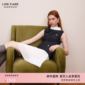 莱茵福莱尔新款小个子高级小香风无袖法式小资气质收腰连衣裙女夏