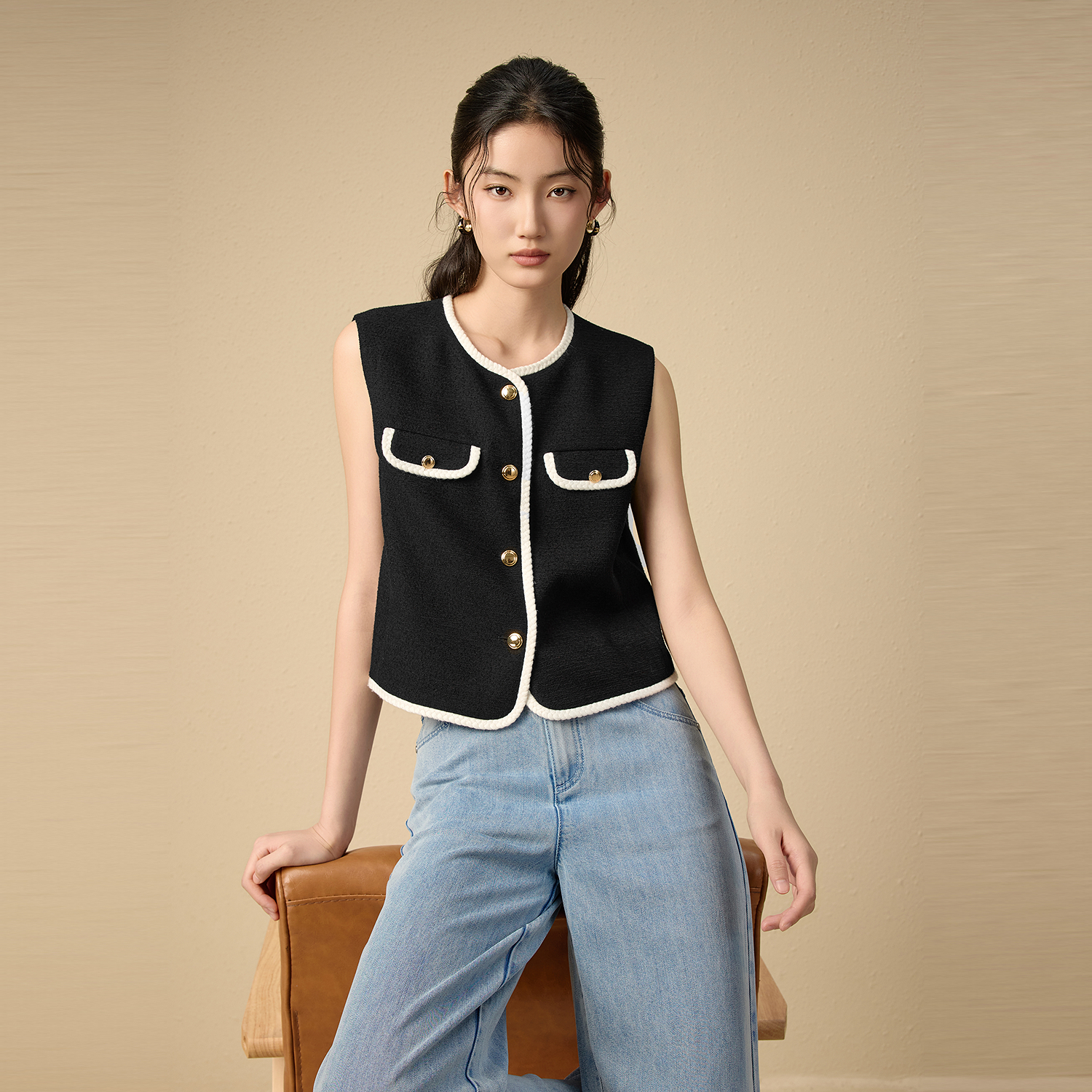 莱茵福莱尔2025春季女马夹