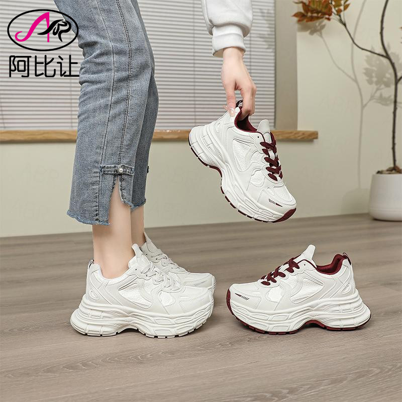 阿比让新款女鞋子小白鞋厚底休闲运动鞋JC2117