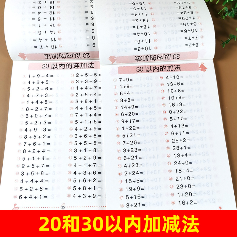 20/30以内加减法天天练全横式