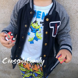 现货Pixar玩具总动员T恤TOYSTORY三眼仔儿童长袖纯棉透气春秋上衣