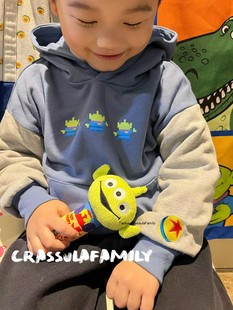 Pixar玩具总动员卫衣童装TOYSTORY三眼仔儿童长袖连帽纯棉休闲衫
