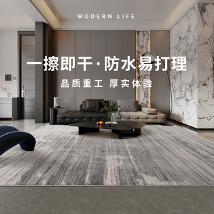 轻奢高级感防水免洗可擦灰色家用房间短毛高端 地毯客厅2024新款