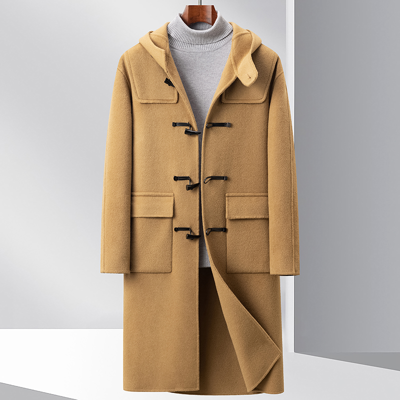恒源祥2025秋冬双面尼纯羊毛大衣