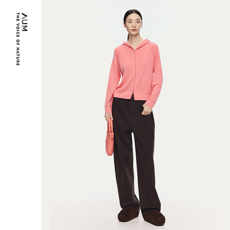 【商场同款】AUM噢姆2025年冬季新款土耳其丹宁休闲牛仔弯刀裤女