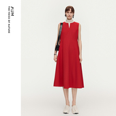 新年系列 AUM噢姆2026年春季 新款 葡萄牙进口面料无袖 连衣裙女