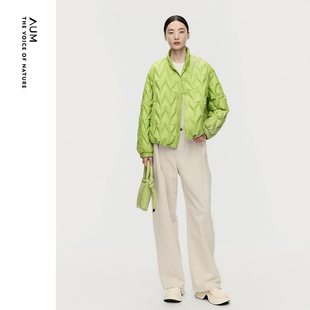 【天猫臻选】AUM噢姆2025年冬季新款立领菱形几何绗线羽绒服女款