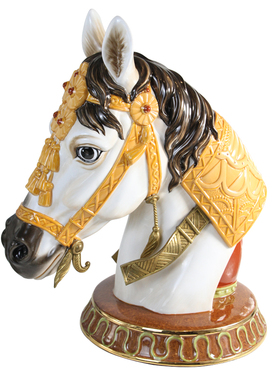 蒂高美居陶瓷镶铜欧式马到成功