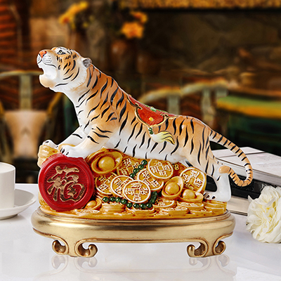 蒂高美居老虎生肖摆件福虎聚财MD1-058-7