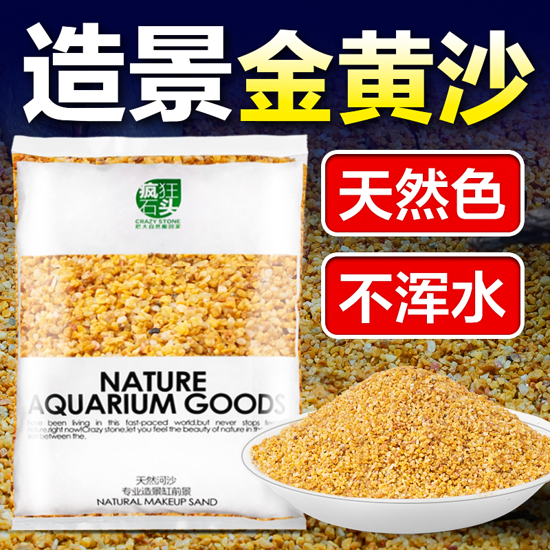 南美三湖鼠鱼造景底砂天然金黄沙