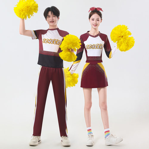 成人男女啦啦操套装大学生运动会啦啦队表演服团体健美体操开幕式