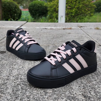 Adidas Daily 4.0 阿迪达斯女鞋复古黑粉经典低帮休闲板鞋 KH8004
