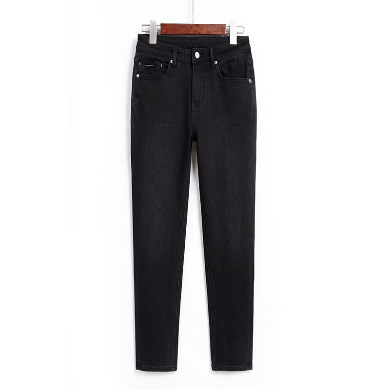 牛仔裤女修身小脚紧身铅笔长裤