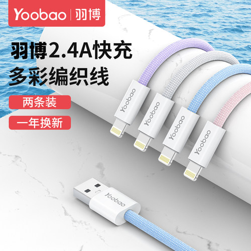 羽博加长多彩编织PD20W快充线