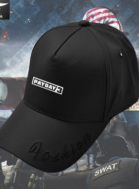 收获日3达拉斯payday游戏steam周边鸭舌帽子男女棒球帽防晒遮阳帽