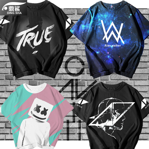 艾伦沃克棉花糖冰丝短袖t恤衫