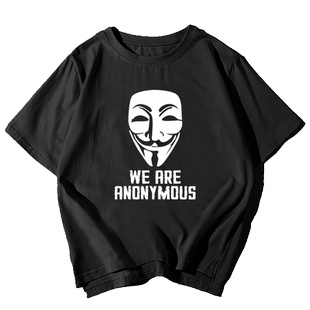 电影V字仇杀队周边小丑t恤衫短袖男女纯棉半袖体恤夏装圆领上衣服