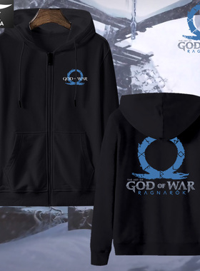 战神5诸神黄昏ps5游戏周边PS4拉链开衫卫衣男女连帽外套帽衫衣服