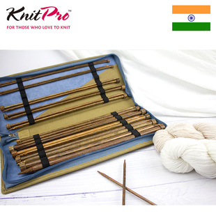 Knitpro Ginger 复古木系列30cm/35cm 进口木质单头直针     套装