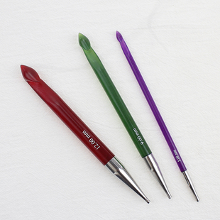 毛线街 knitpro trendz阿富汗突尼斯钩针亚克力五彩钩针可配针绳