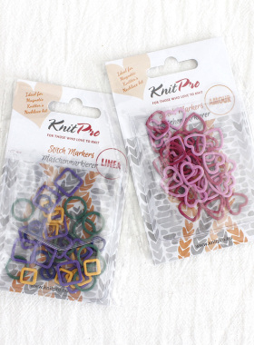 KnitPro 彩色金属记号扣 记号圈 DIY 辅助编织工具配件 40个装