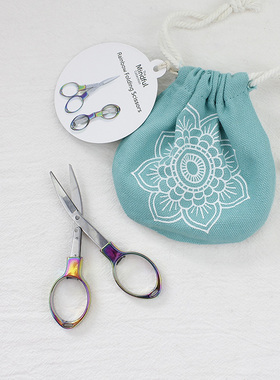 毛线街 Mindful 彩虹折叠裁缝剪刀迷你便携进口毛衣辅助编织工具