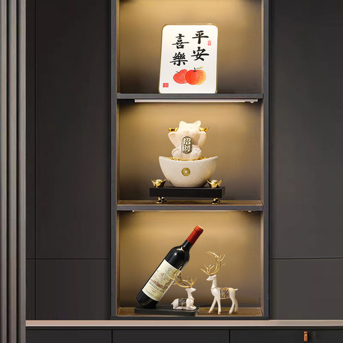 新中式创意电视柜酒柜组合轻奢现代高档摆件开业饰品乔迁新房礼物